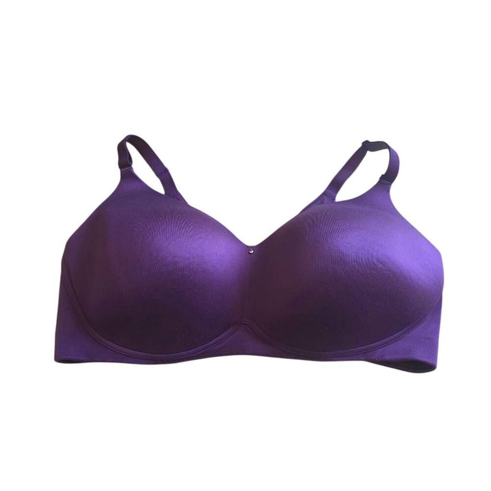 Cacique womens Sz 44F burgundy bra